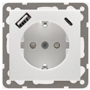 Peha - Elektronik-Gerät für Installationsschalterprogramme Steckdose mit USB D 11.6511.02 SIUSBCA Ladegerät rws − 100 Stück