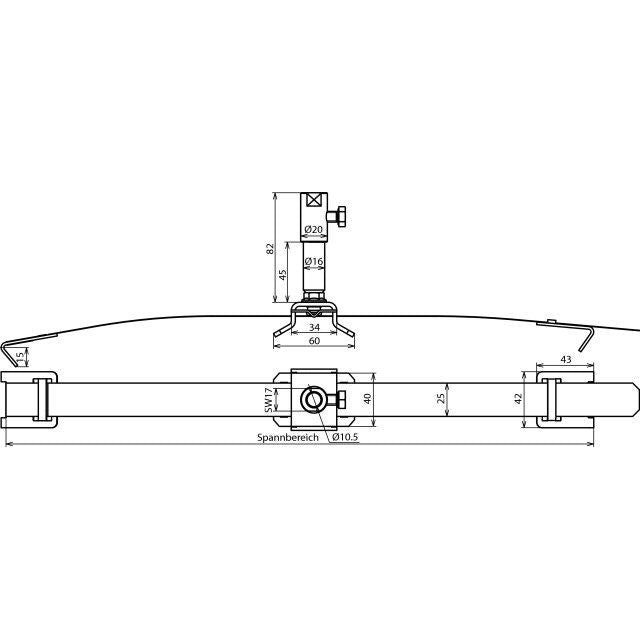 DEHN - Zubehör/Ersatzteile für Erdung und Blitzschutz Halter f. Fangeinrichtung HA 10 1FFG120.300V2A D 10mm