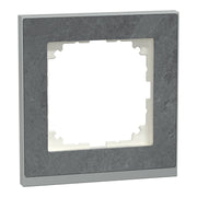 Merten - Abdeckrahmen Decor-Rahmen 1-fach MEG4010-3669 Schiefer/aluminium