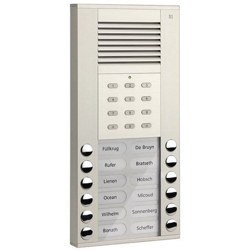 TCS Tür Control - Türstation für Türkommunikation Audioaußenstation 1-reihig ASE51120-0010 12 Tasten Codeschl