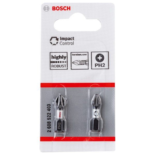 Bosch - Bit PRO Phillips Impact Bit, 2608522403 PH2, 25 mm, 2-tlg