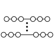 Phoenix Contact - Durchgangs-Reihenklemme Rangierwabe PTMC 1,5/80-3 /BU − 6 Stück