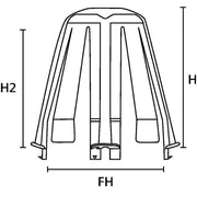 HellermannTyton - Leuchteneinbaugehäuse Deckenabstandhalter SpotClipII 148-00098 sw, PA66GF15 BK 10