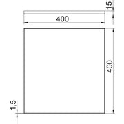 OBO Bettermann - Kassettenrahmen mit Kassette OKA RK 400 15 400x400x15