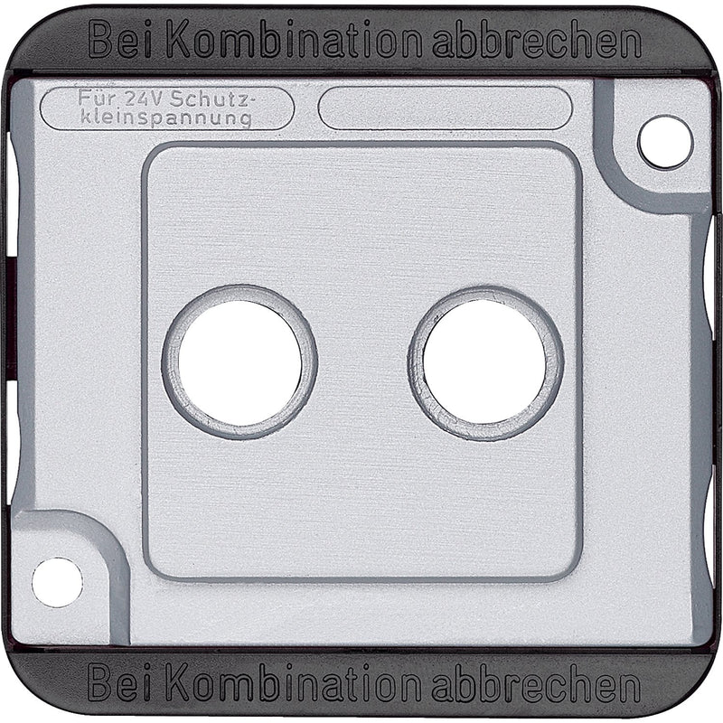Merten - Einsatz/Abdeckung für Kommunikationstechnik Zentralplatte mat/si 294660 für Antennendose