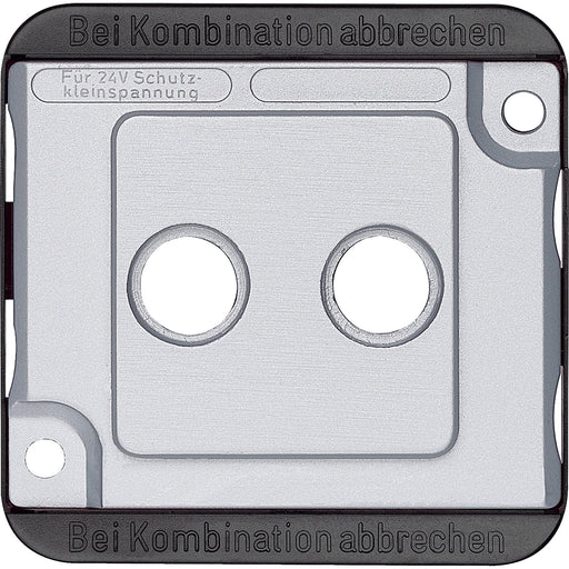 Merten - Einsatz/Abdeckung für Kommunikationstechnik Zentralplatte mat/si 294660 für Antennendose