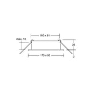 Brumberg Leuchten - Downlight/Strahler/Flutlicht Einbaumodul rechteckig 45024180 2-fach