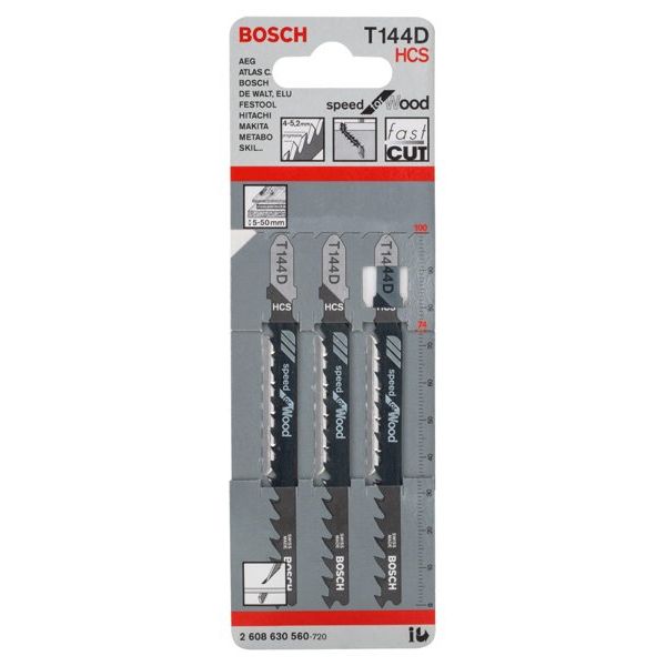 Bosch - Stichsägeblatt T 144 D 2608630560 Speed for Wood