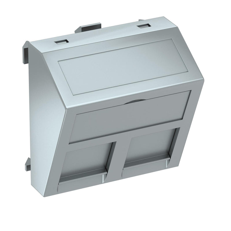 OBO Bettermann - Einsatz/Abdeckung für Kommunikationstechnik Datentechnikträger DTS-2RM AL1 45x45mm alu lackiert