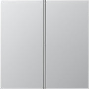 Jung - Abdeckung/Bedienelement für Installationsschalterprogramme Tastensatz 2-fach alu AL 2402 TSA komplett − 1 Stück
