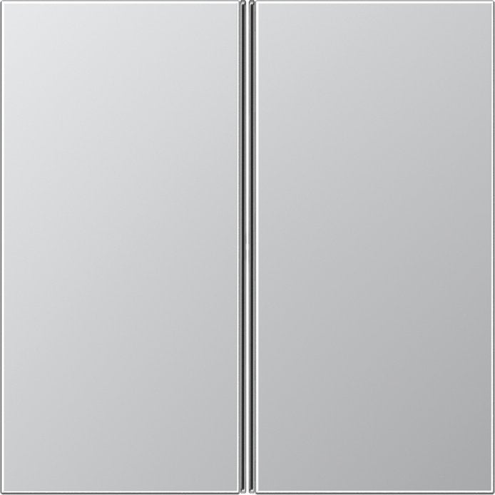 Jung - Abdeckung/Bedienelement für Installationsschalterprogramme Tastensatz 2-fach alu AL 2402 TSA komplett − 1 Stück
