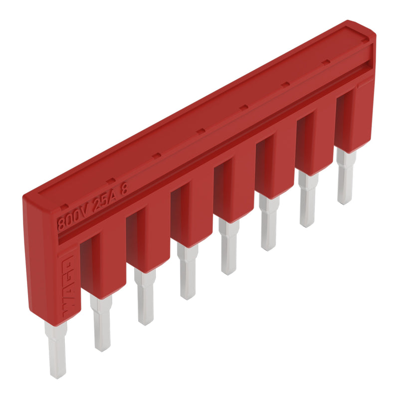 WAGO - Querverbinder/Brücker für Reihenklemme Brücker 8-fach 2002-408/000-005 isoliert,rot − 25 Stück