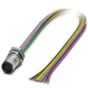 Phoenix Contact - Rundsteckverbinder, feldkonfektionierbar (Industriesteckverbinder) Einbausteckverbinder SACC-DSI-MS #1437122 12-polig M12 − 1 Stück