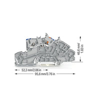 WAGO - Installations-Etagenklemme Installationsetagenklemme 2203-7551 2,5 mm² Hybrid − 50 Stück