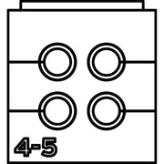 HellermannTyton - Kabelführung für Gehäuse/Schränke Vierfachtülle VP-S_4/4-5 VarioPlate 4-5 mm − 20 Stück
