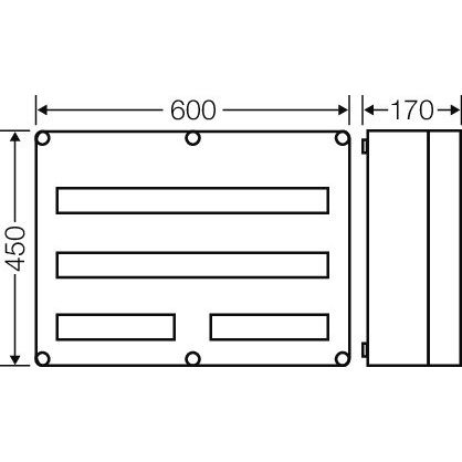 Hensel - Installationskleinverteiler Automatengehäuse Mi 1683 80TE o.PE-/N-Klemmm