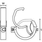 HellermannTyton - Befestigungsklammer Befestigungsclip 151-02884(400) 30x10 mm − 400 Stück
