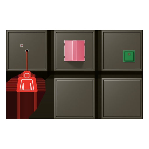Jung - Behindertenelement für Installationsschalterprogramme Notrufset mit USV NRS LC 0834-2 241