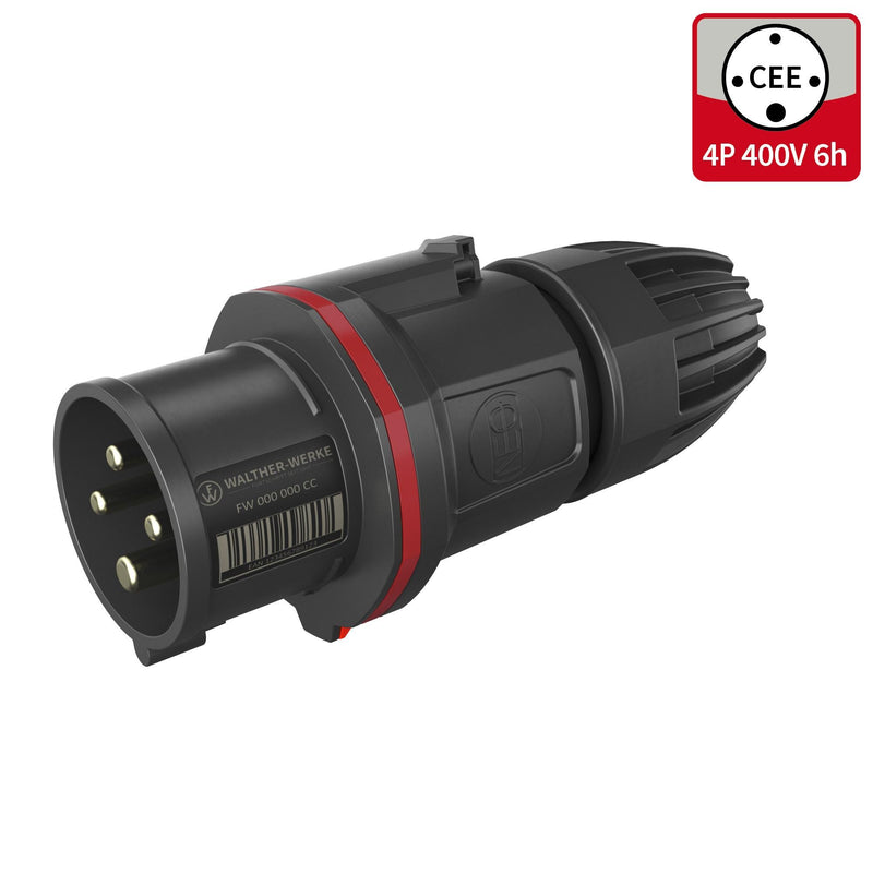 Walther Werke - CEE-Stecker (IEC 60309) CEE NEO Stecker FW211406CC Classic 16A 4P 6h − 10 Stück
