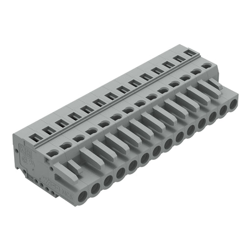 WAGO - Kabelsteckverbinder für Leiterplattensteckverbinder 1-Leiter-Federleiste 231-114/102-000 CAGECLAMP,2,5 mm²,gr − 25 Stück