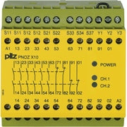 Pilz - Gerät zur Überwachung von sicherheitsgerichteten Stromkreisen Not-Aus-Schaltgerät PNOZ X10 #774709 24VDC 6n/o 4n/c 3LED