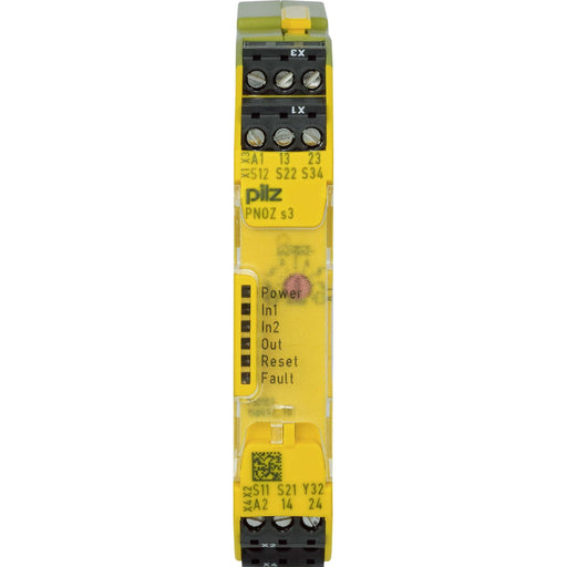 Pilz - Gerät zur Überwachung von sicherheitsgerichteten Stromkreisen Not-Aus-Schaltgerät PNOZ s3 #750103 24VDC 2 n/o