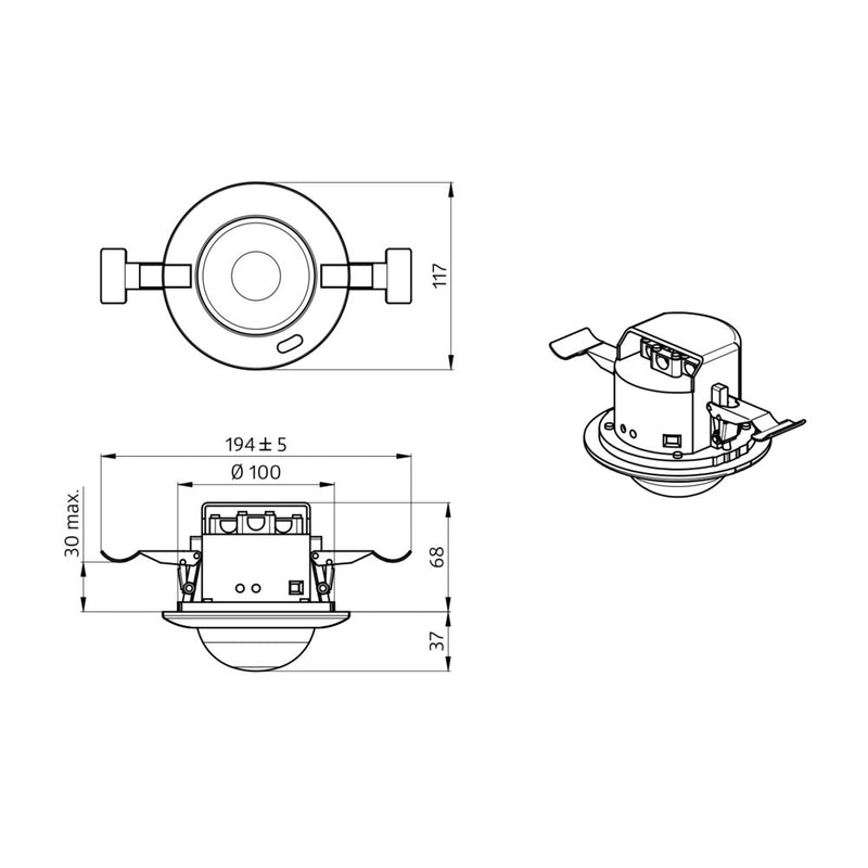 BEG Brück Electronic - Bewegungsmelder/Präsenzmelder komplett Präsenzmelder PD4-M-2C-DS-DE
