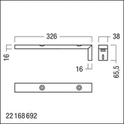 Zumtobel Group - Mechanisches Zubehör/Ersatzteile für Leuchten Anbauwinkel PURE/COMSI #22171516