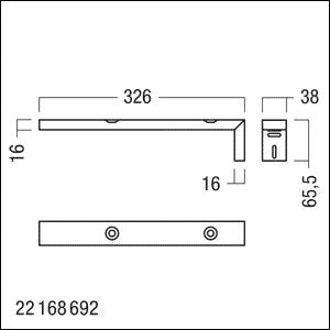 Zumtobel Group - Mechanisches Zubehör/Ersatzteile für Leuchten Anbauwinkel PURE/COMSI #22171516