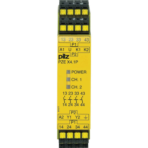 Pilz - Gerät zur Überwachung von sicherheitsgerichteten Stromkreisen Kontakterweiterungsblock PZE X4.1P C #787588 24-240VAC/DC 4n/o
