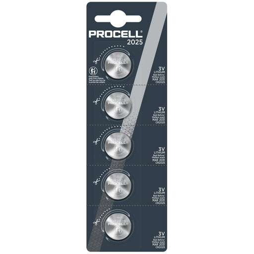 Hückmann - Batterie Knopfzelle Lithium 3V PC2025-B5 (VE5) CR2025 Procell − 40 Packung