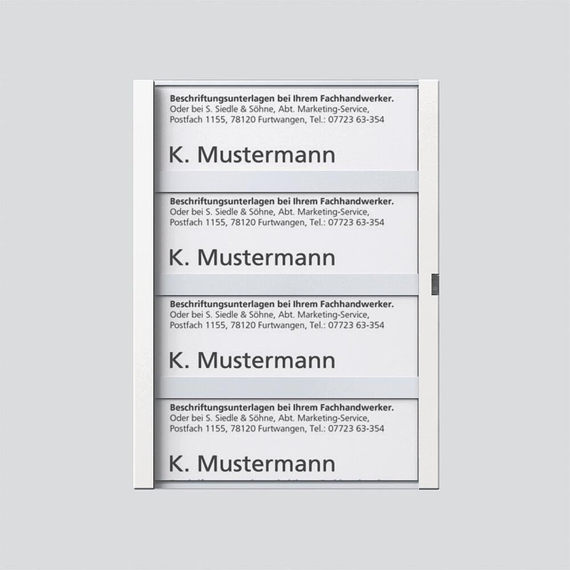 Siedle&Söhne - Zubehör/Ersatzteile für Türkommunikation Namensschild ws kpl. 200029050-00 f.TM 611-4 W