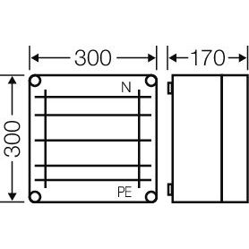 Hensel - Sammelschienengehäuse Mi 6255 400A 300x300x170mm