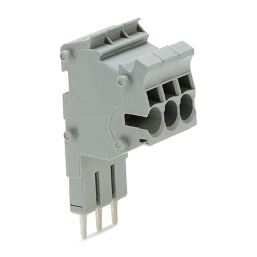 WAGO - Reihenklemmen-Steckadapter ModularerTOPJOBS-Steckver. 2002-553 Brückerschlitze,grau − 25 Stück