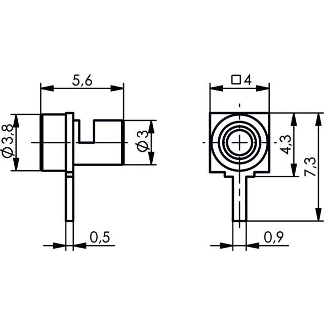 Telegärtner - Koax-Steckverbinder Kabelwinkelanschluß LPT SN 100021312 G7 (RG316/U) − 5 Stück
