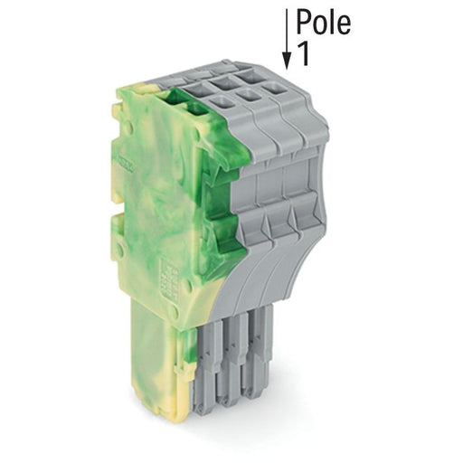 WAGO - Ein- und mehrpolige Klemmenleiste 1-Leiter-Federleiste 2020-104/000-037 1,5 mm²,gn-ge/gr − 50 Stück