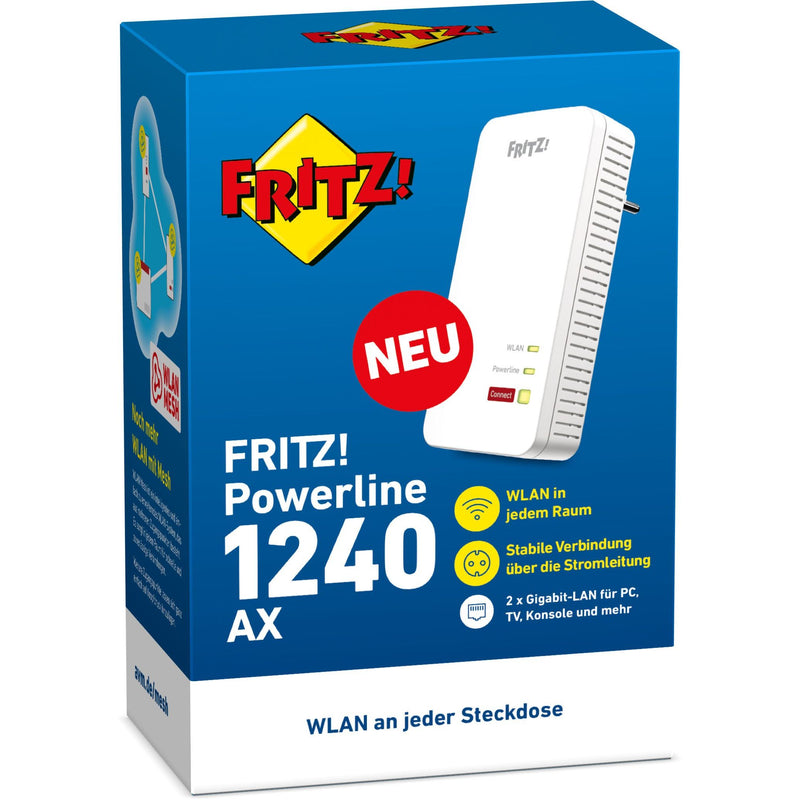 FRITZ - Netzwerkadapter Powerline Einzeladapter FRITZ!Powerline1240