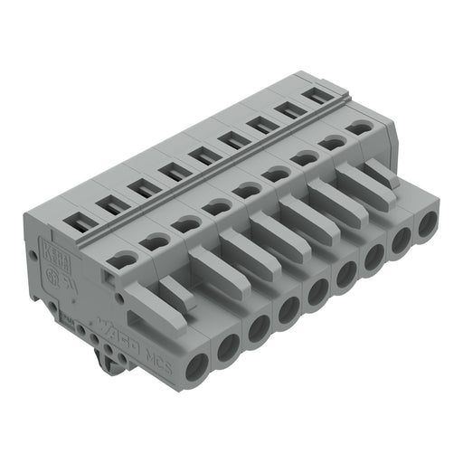 WAGO - Kabelsteckverbinder für Leiterplattensteckverbinder 1-Leiter-Federleiste 231-109/008-000 CAGECLAMP,2,5 mm²,gr − 50 Stück