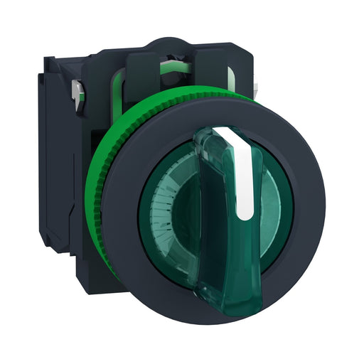 Schneider Electric - Wahlschalter, Komplettgerät Leuchtwahlschalter XB5FK133M5 gn,230V,1Ö1S,3St
