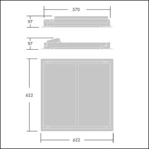 Thorn - Decken-/Wandleuchte LED-Einbauleuchte IQ WAVE #92900296 4000K