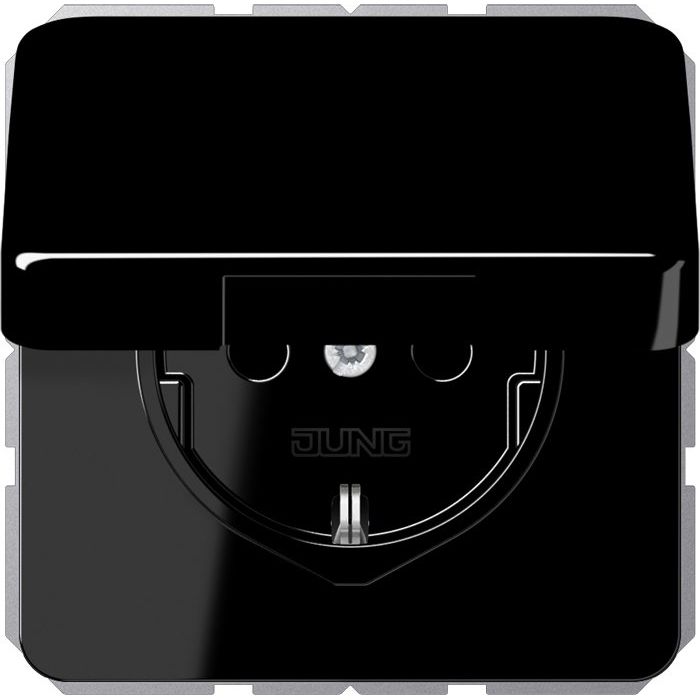 Jung - Steckdose SCHUKO-Steckdose 16 A 250V CD 1520 BFKIKL SW m.Berührungsschutz