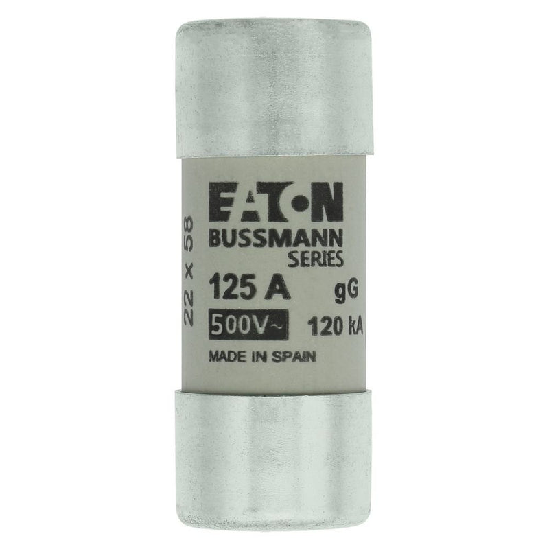 Eaton - Zylindrische Sicherung Sicherungseinsatz Nieders. CYLINDRICA#C22G125 125A AC 400V 120kA − 10 Stück
