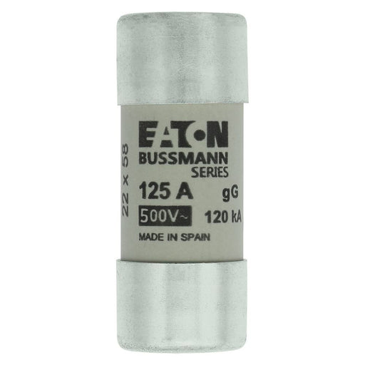 Eaton - Zylindrische Sicherung Sicherungseinsatz Nieders. CYLINDRICA#C22G125 125A AC 400V 120kA − 10 Stück