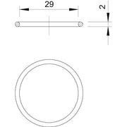 OBO Bettermann - Dichtring, flach O-Dichtring f.Anschl.gew. 171 M32 − 100 Stück