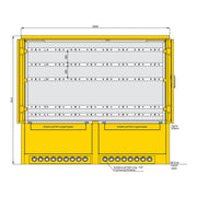Walther Werke - Baustromverteiler Modulverteiler 86000400 Baubreite 1868mm