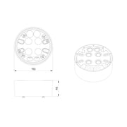 BEG Brück Electronic - Zubehör/Ersatzteile für Bewegungsmelder Montageset 93786 anthrazit