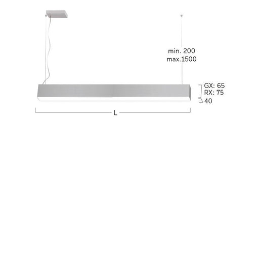 Lightnet - Pendelleuchte LED-Pendelleuchte LRXLEE-840E-L1987-AA 4000K, silber