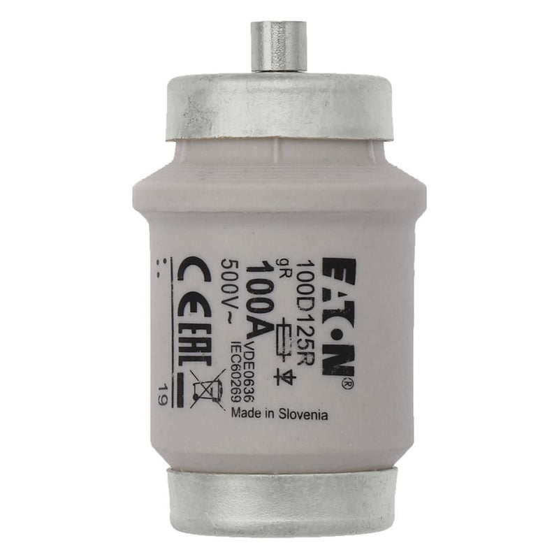 Eaton - D-Sicherungseinsatz Sicherungseinsatz Nieders. FUSE 100A #100D125R 100A AC 500V 50kA − 3 Stück