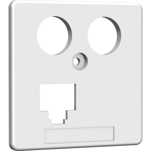 Homeway - Multi-Einsatz/Abdeckung für Daten- und Kommunikations-Anschlusstechnik Zentralplatte HAXHSE-G0401-C045 TV+LAN 50x50mm rw