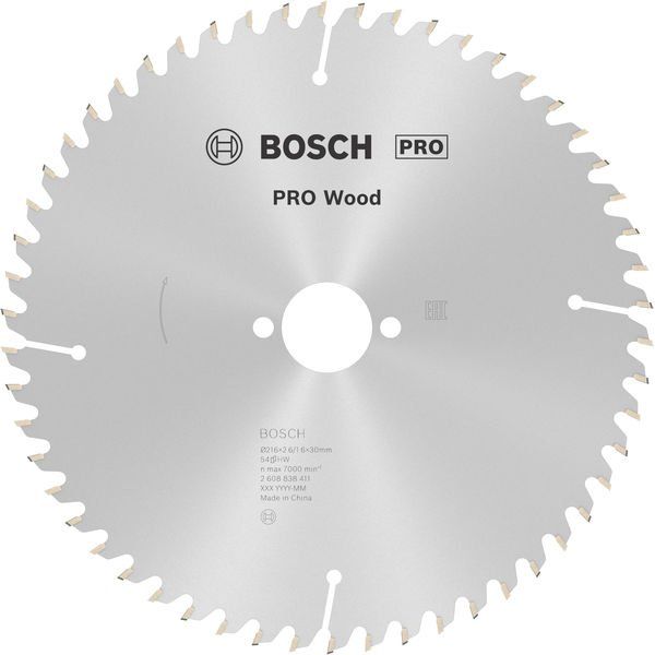 Bosch - Kreissägeblatt PRO Wood Kreissägeblatt, 2608838411 216 x 2,6 x 30 mm